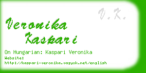 veronika kaspari business card